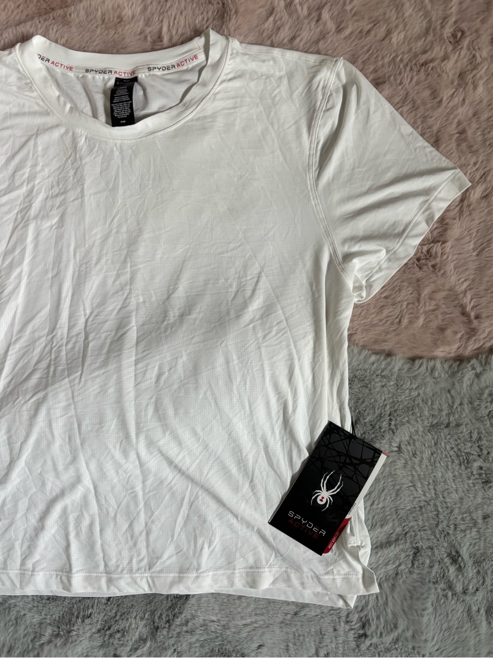 Spyder white short sleeve active top
